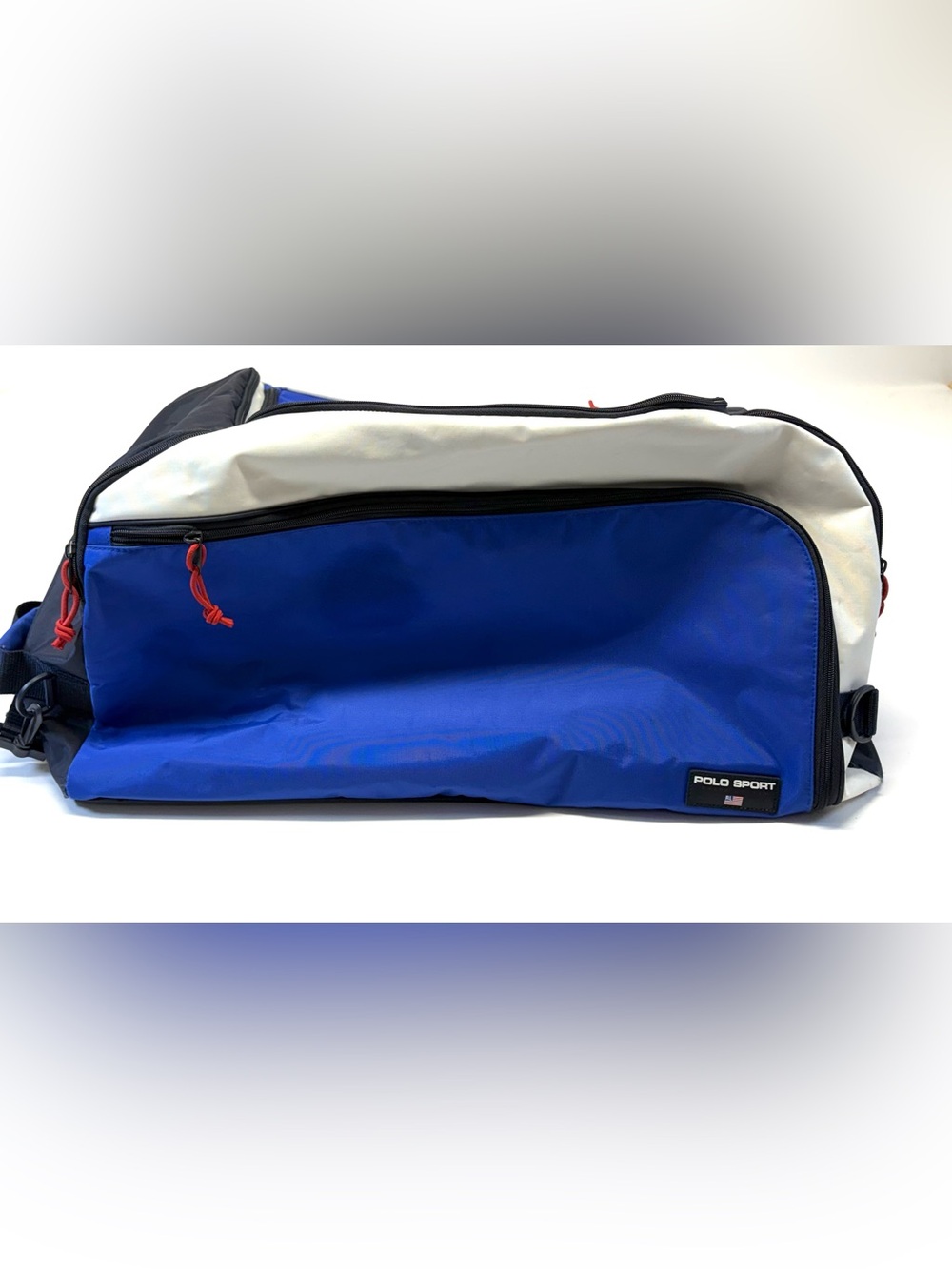 Vintage Polo Sport Ralph Lauren Colorblock Travel Duffel Bag with Strap